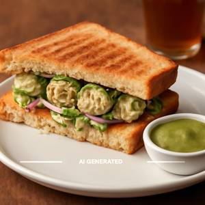Chicken malai tikka sandwich