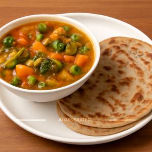 Mix Veg with 2 Paratha