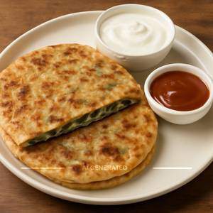 Combo Green Peas Cheese Paratha (2 Pcs)
