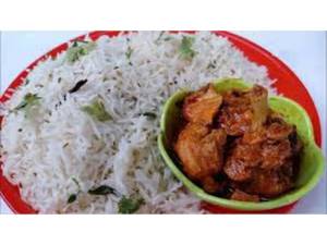 Jeera Rice + Chicken Masala