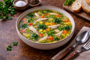 Clear Chicken & Vegetable Soup