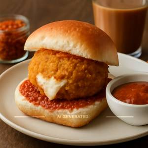 Crispy Schezwan Cheese Vada Pav