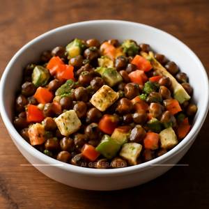 Black chana salad