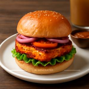 Paneer peri peri burger