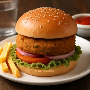 Veg aloo tikki burger