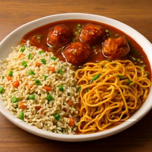Manchurian Triple Fried Rice