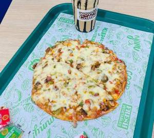 Chicken Pizza Small Size + Cold Coffee