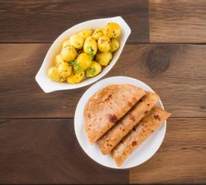 Desi Ghee Jeera Aloo with 4 Paratha
