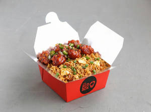 Dragon Chicken With Egg Schezwan Fried Rice
