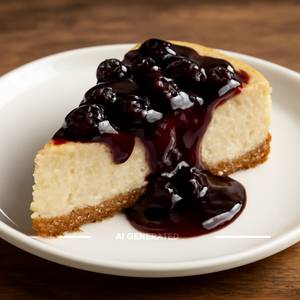 Blueberry Baked Cheesecake 