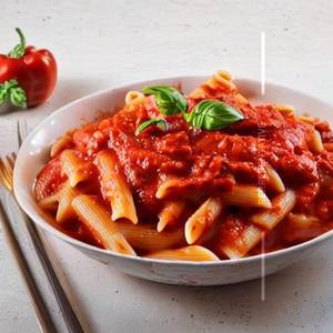 Pasta in red sauce