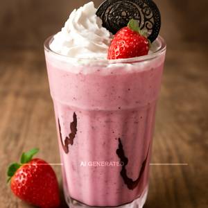 Strawberry oreo shake