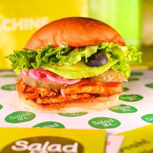 Grilled Paneer Salad Burger