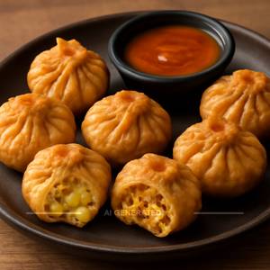 Cheese Corn Fried Momos [12 Pieces]