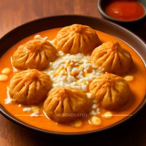 Corn & Cheese Makhani Gravy Momos