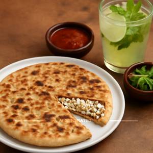 Paneer pyaj paratha