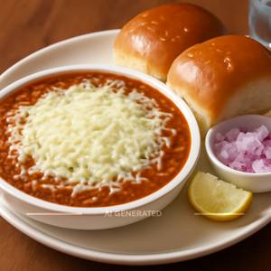 Cheese pav bhaji