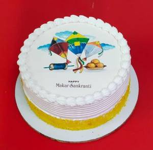 MAKAR SANKRANTI PINEAPPLE CAKE(approx 500gm)            