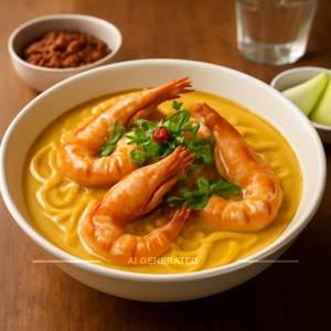 Burmese Khaosuey Prawns