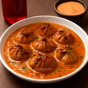 Chicken Tandoori Gravy Momos