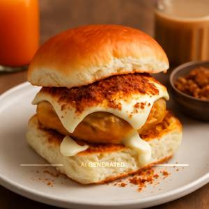 Masala Double Cheese Vada Pav