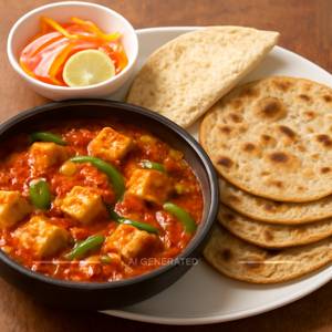 Kadai Paneer + 4 Roti