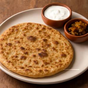 Aloo Paratha With Dahi And Achar[2Pcs]