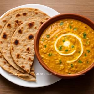 Dal tadka 4 pc butter roti