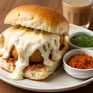 Masala Triple Cheese Vada Pav