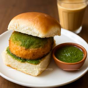 Hariyali Paneer Vada Pav