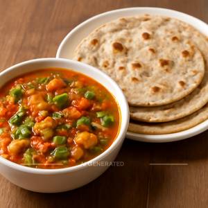 Mix Veg + 4 Roti   