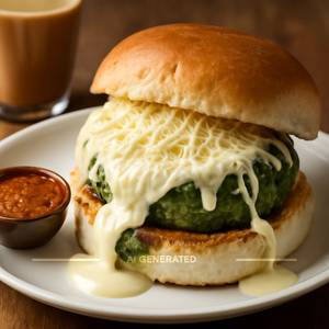 Hara Bhara Triple Cheese Vada Pav