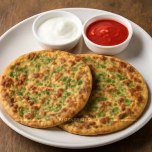 Combo Green Peas Paneer Paratha (2 Pcs)