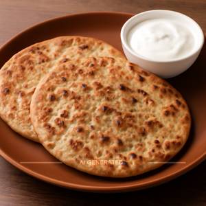 Onion Paratha with Curd