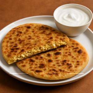 2 Paneer Paratha With Dahi