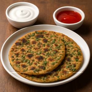 Combo Methi Green Peas Paratha (2 Pcs)
