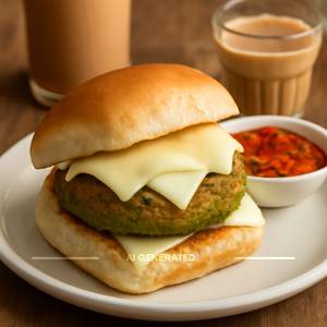 Hara Bhara Double Cheese Vada Pav