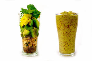Granola,pineapple,avocado,flexseeds Smoothi
