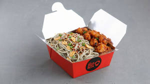 Dragon Chicken With Chicken Butter Chilli Garlic Noodles