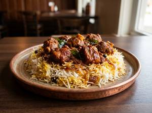 Mutton Ghee Roast Biryani 