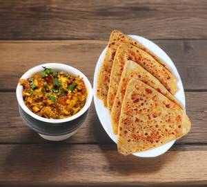 Desi Ghee Paneer Bhurji with 4 Paratha