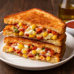 Corn Pizza Sandwich (Triple Layer)