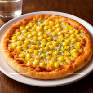 Corn cheese pizza