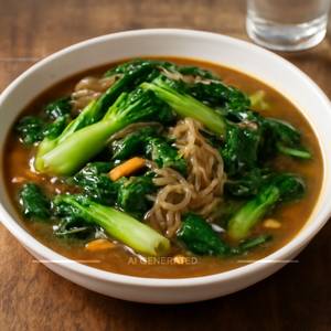 Chinese Greens With Glass Noodles Vegetable