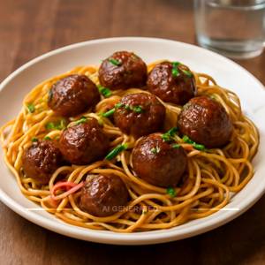 Veg Manchurian Noodles