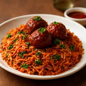 Veg Manchurian Schezwan Rice