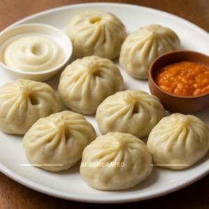 Veg Steam Momos (8 Pcs)
