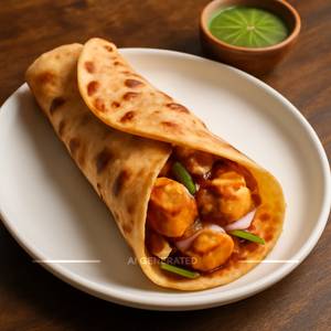 Paneer tikka roll