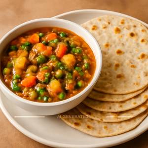 Mix Veg + 4 Roti
