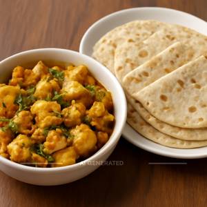 Aloo Gobi + 4 Roti
